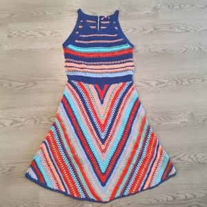 Parker Viola Striped Crochet Dress